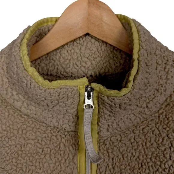 Ugg RTW Marlene Sherpa Tan Sandstone Faux Fur Full Zip Jacket Women's Medium - Picture 3 of 8